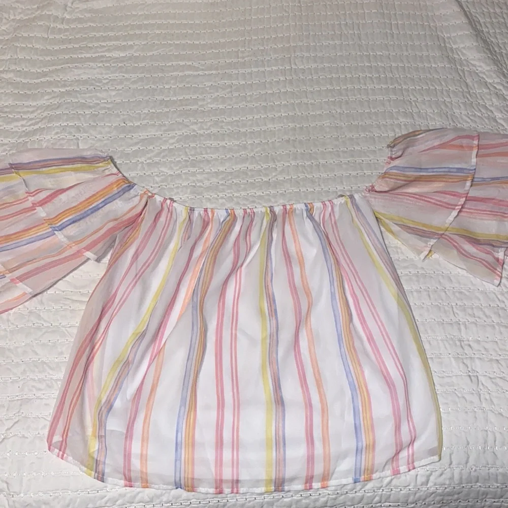 PASTEL RUFFLE TOP - Picture 3 of 8